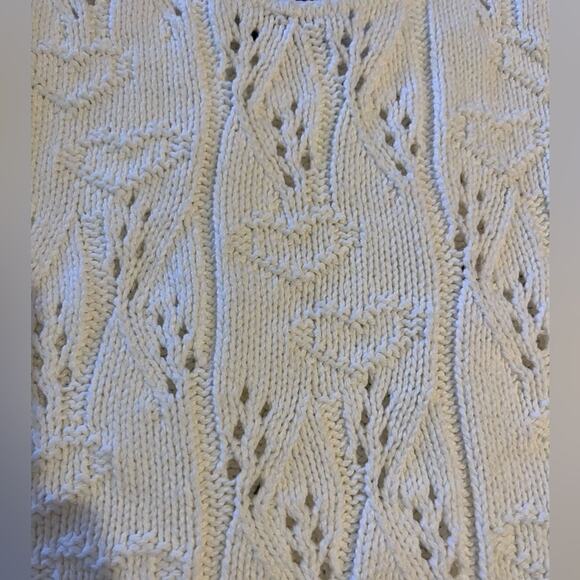 Vtg Heart Twee Crop Knit Sweater Tank Top Size S Coquette Feminine Girlhoodcore - Picture 6 of 8